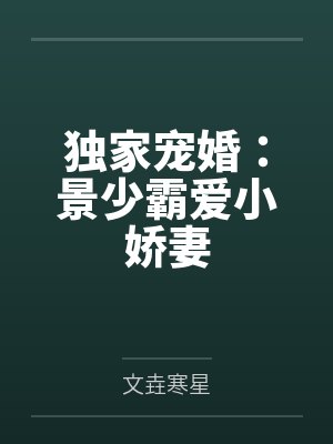 独家宠婚：景少霸爱小娇妻封面