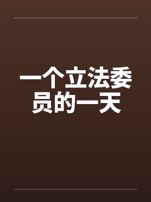 一个立法委员的一天封面