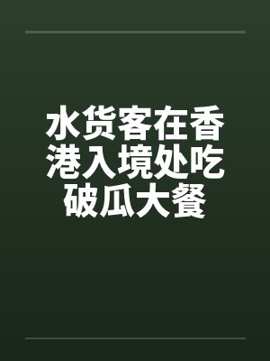 水货客在香港入境处吃破瓜大餐封面