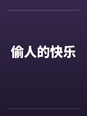 偷人的快乐封面