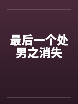 最后一个处男之消失封面