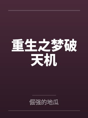 章建豪沈雨重生之梦破天机封面