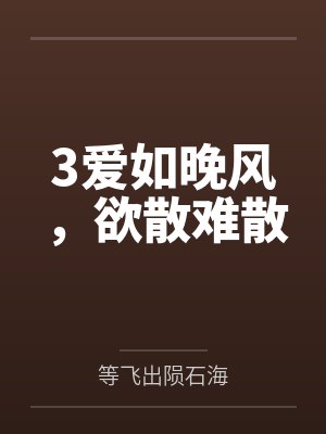 3爱如晚风，欲散难散封面